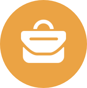 orange messenger bag icon