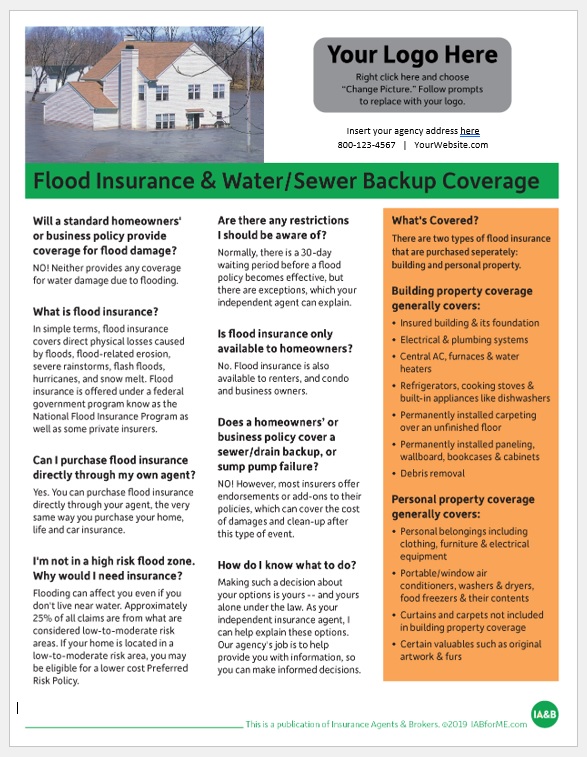 flood insurance flyer
