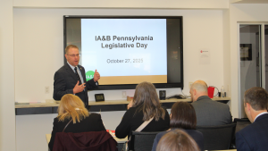 Sen. Gebhard at morning briefing