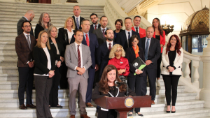 Jill Nye, of Gunn-Mowery, speaking on HB 1666